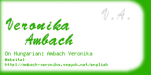 veronika ambach business card